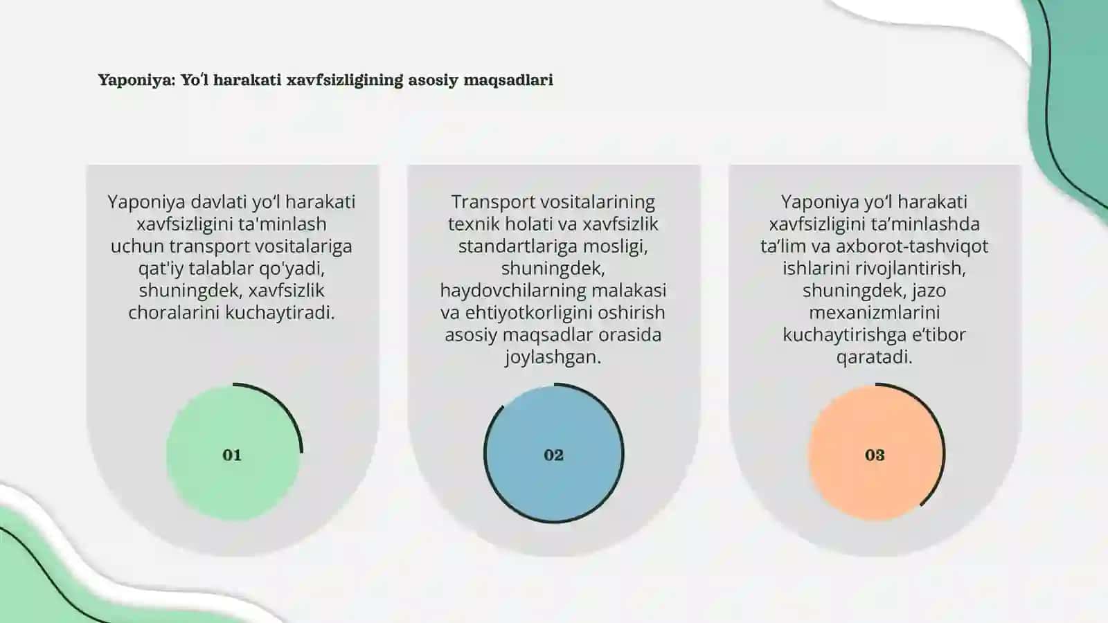 Yaponiya davlatida yol harakati havsizligini taminlashda transport vositalariga qoyilgan talablar 3
