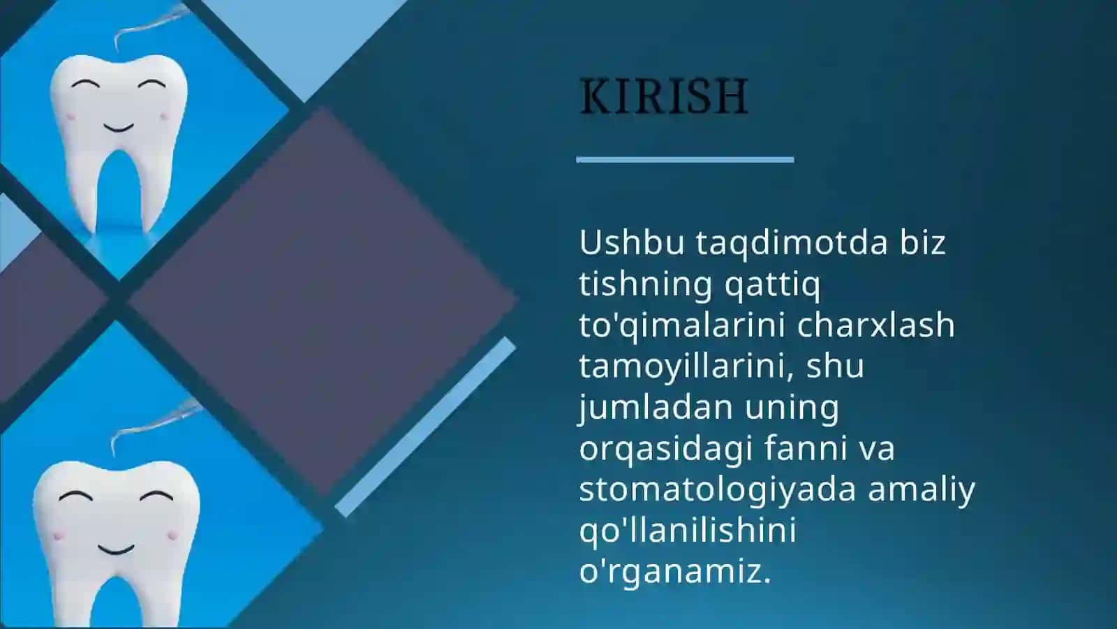Tish qattiq to’qimalarni chaxlash tamoyillari 3
