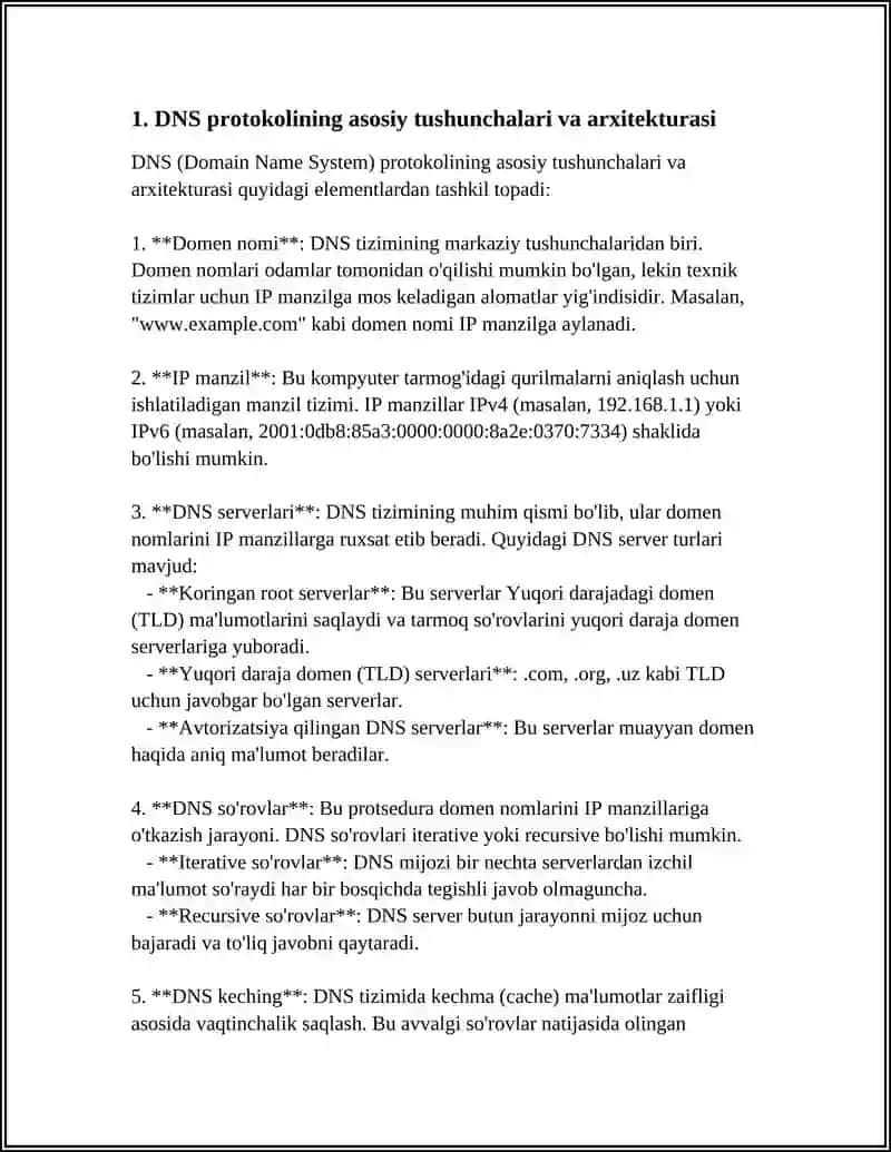 TARMOQDA DNS PROTOKOLINI ISHLATISH 3