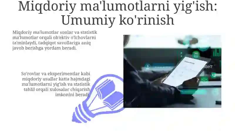 Miqdoriy ma'lumot yig'ish va ularning texnologiyasi 3