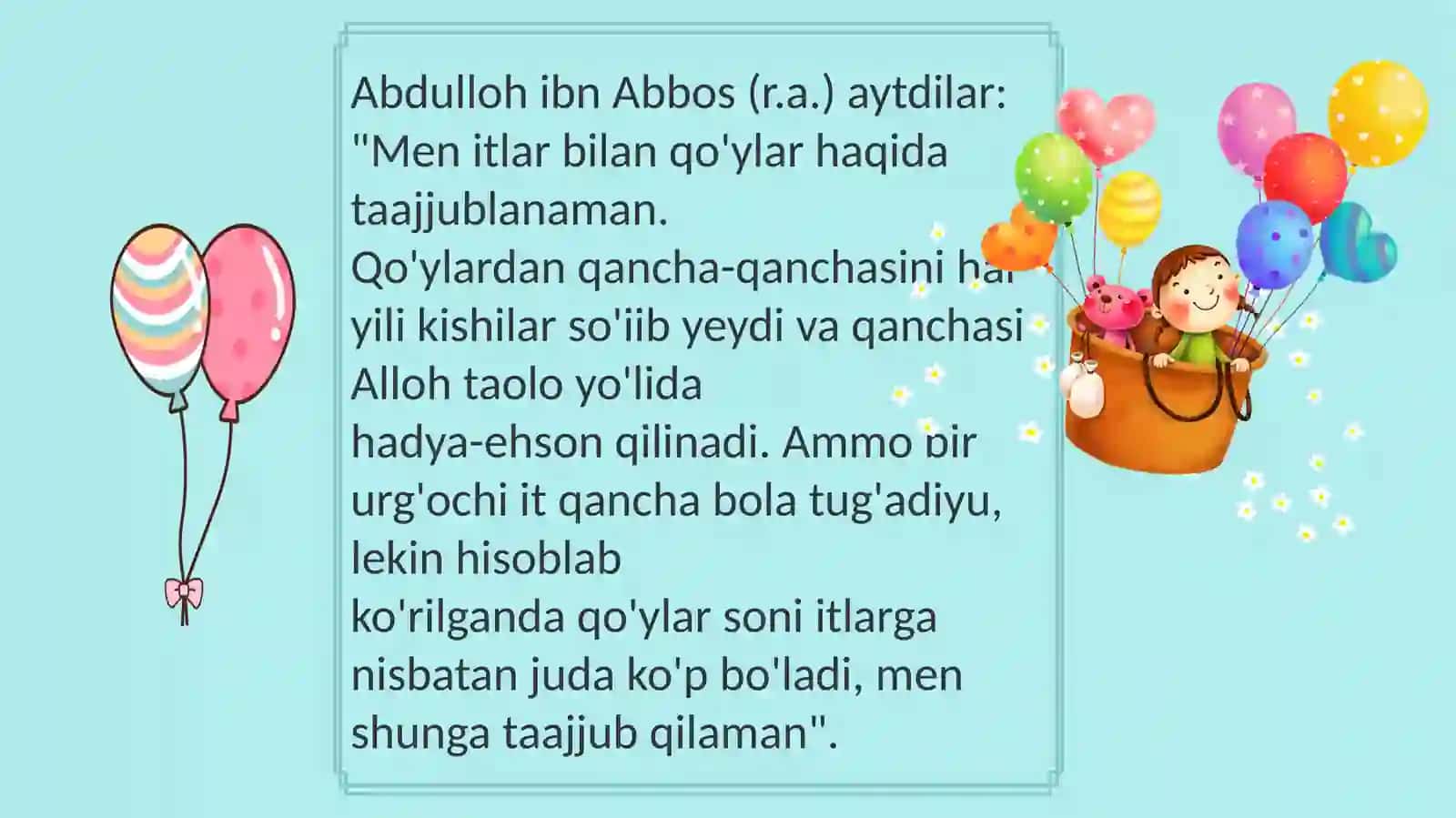 "Adab durdonalari" asarida hayvonot olamiga oid munosabat bandlarini o’rganish 3