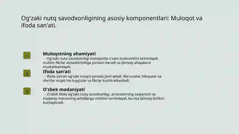 Og'zaki nutq savodxonligining xususiyatlari va istiqbollari 3