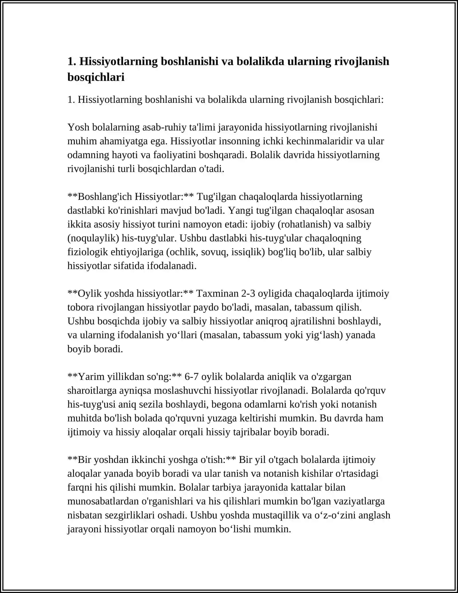 YOSH BOLALARNING ASAB-RUHIY TA'LIMINING ELEMENTLARI (HISSIYOTLARNING RIVOJLANISHI, ESTETIK, AXLOQIY) 3