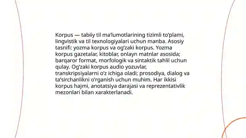 Korpus turlari va tipologiyasi 3