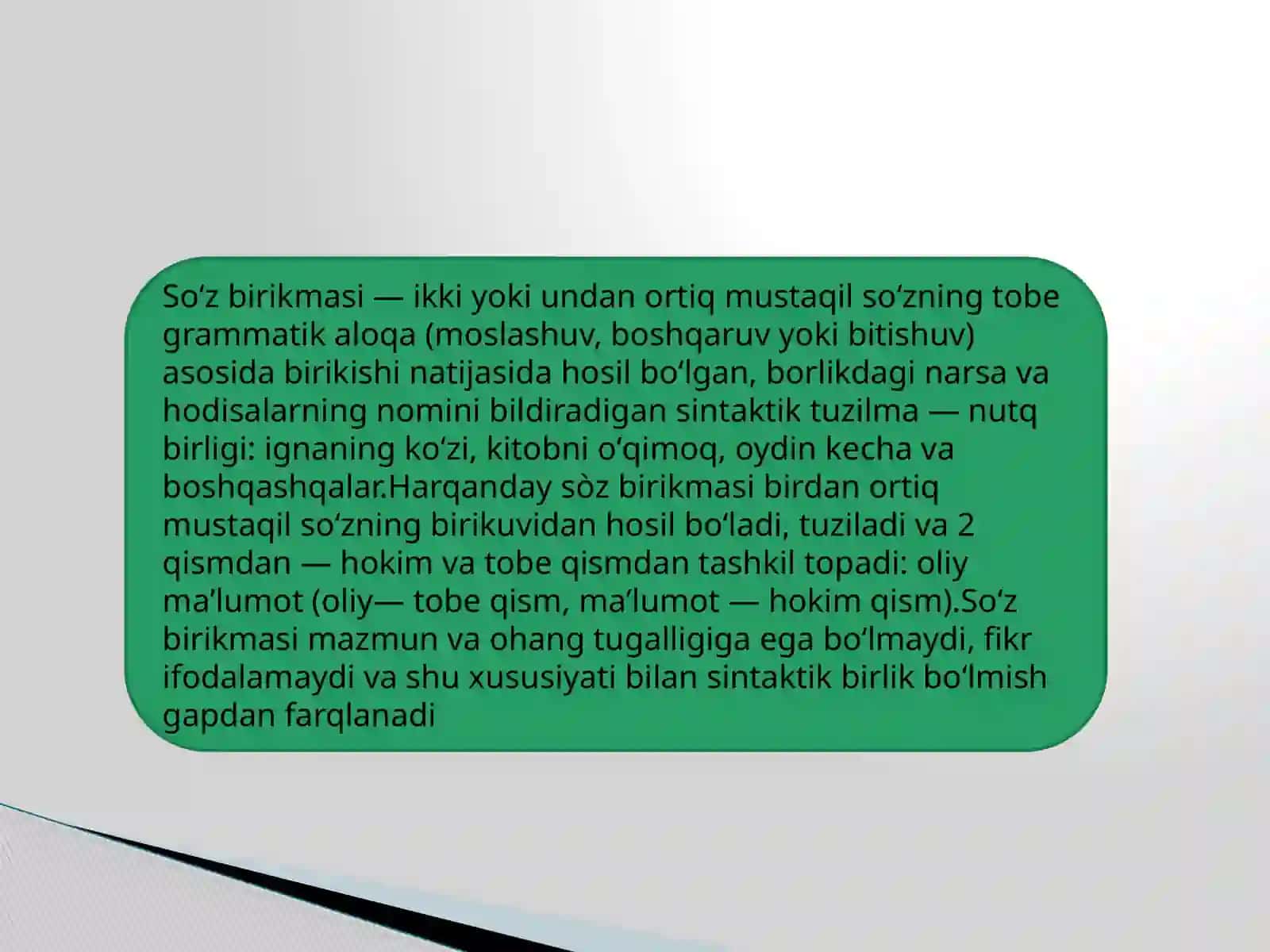 So'z birikmasi va izofa 3