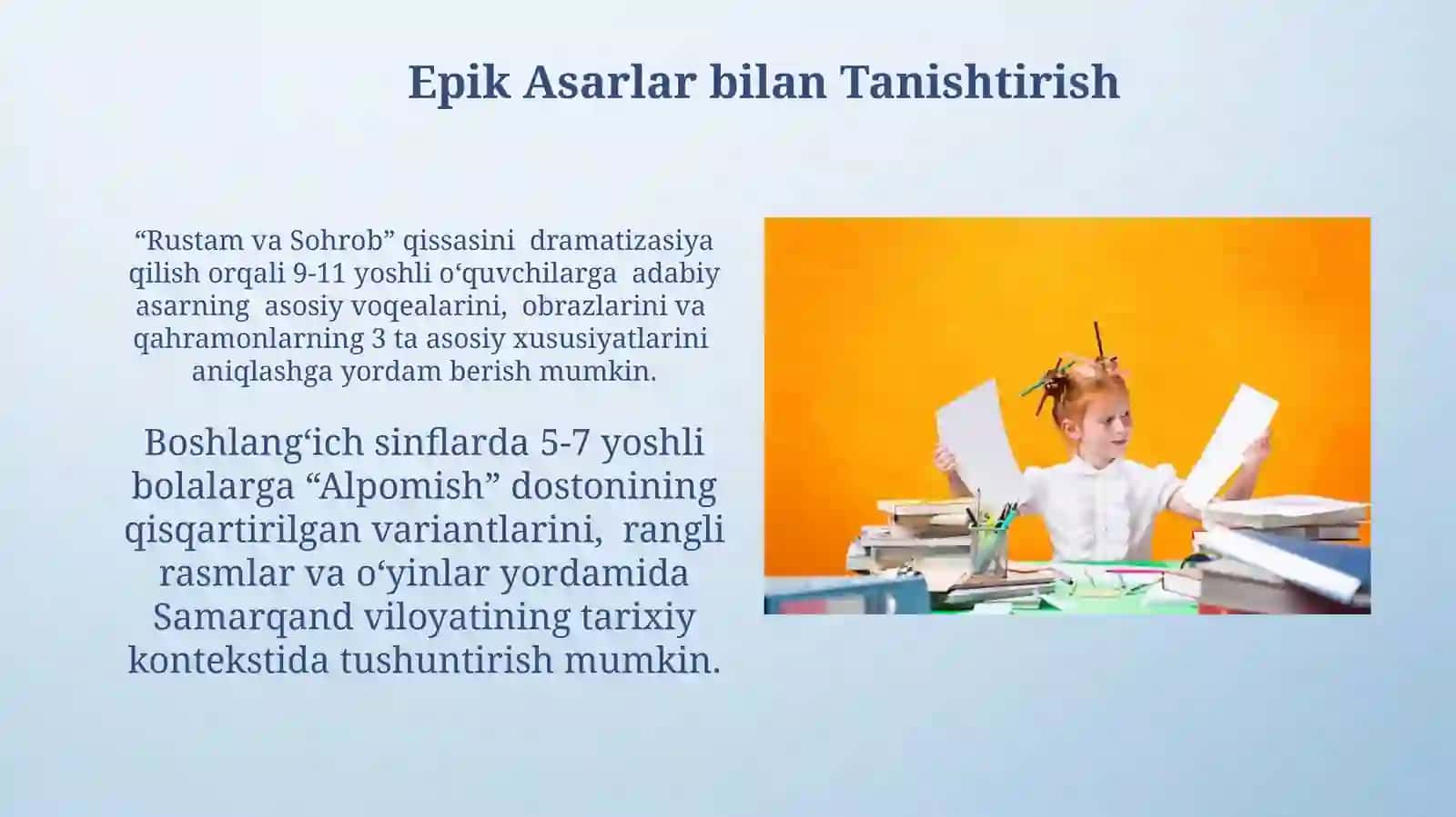 Epik Asarlar bilan Tanishtirish 3