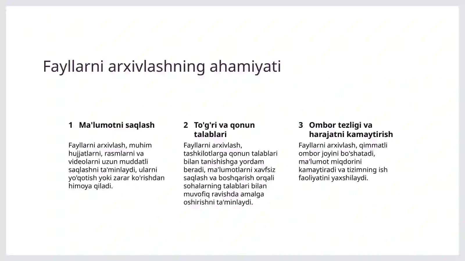 Fayllarni arxivlash va arxivator dasturi 3