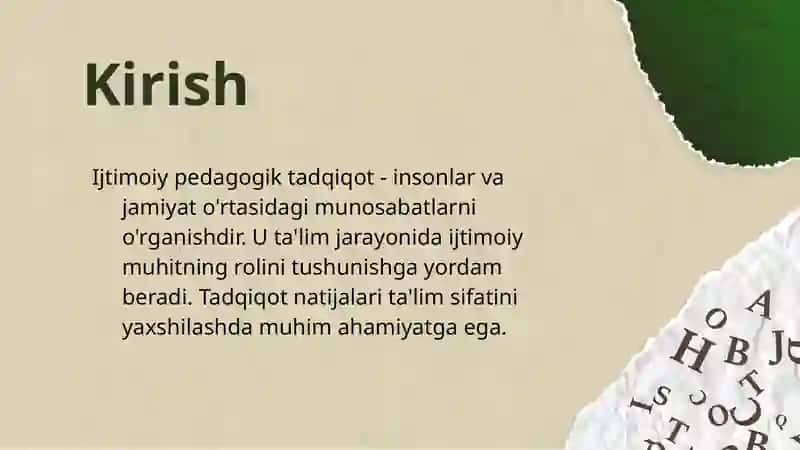 Ijtimoiy pedagogik tadqiqotning mohiyati 3