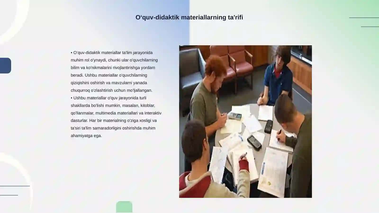 OʻQUV-DIDAKTIK MATERIAL HAMDA VOSITALARNI TAYYORLASH VA ULARDAN FOYDALANISH 3