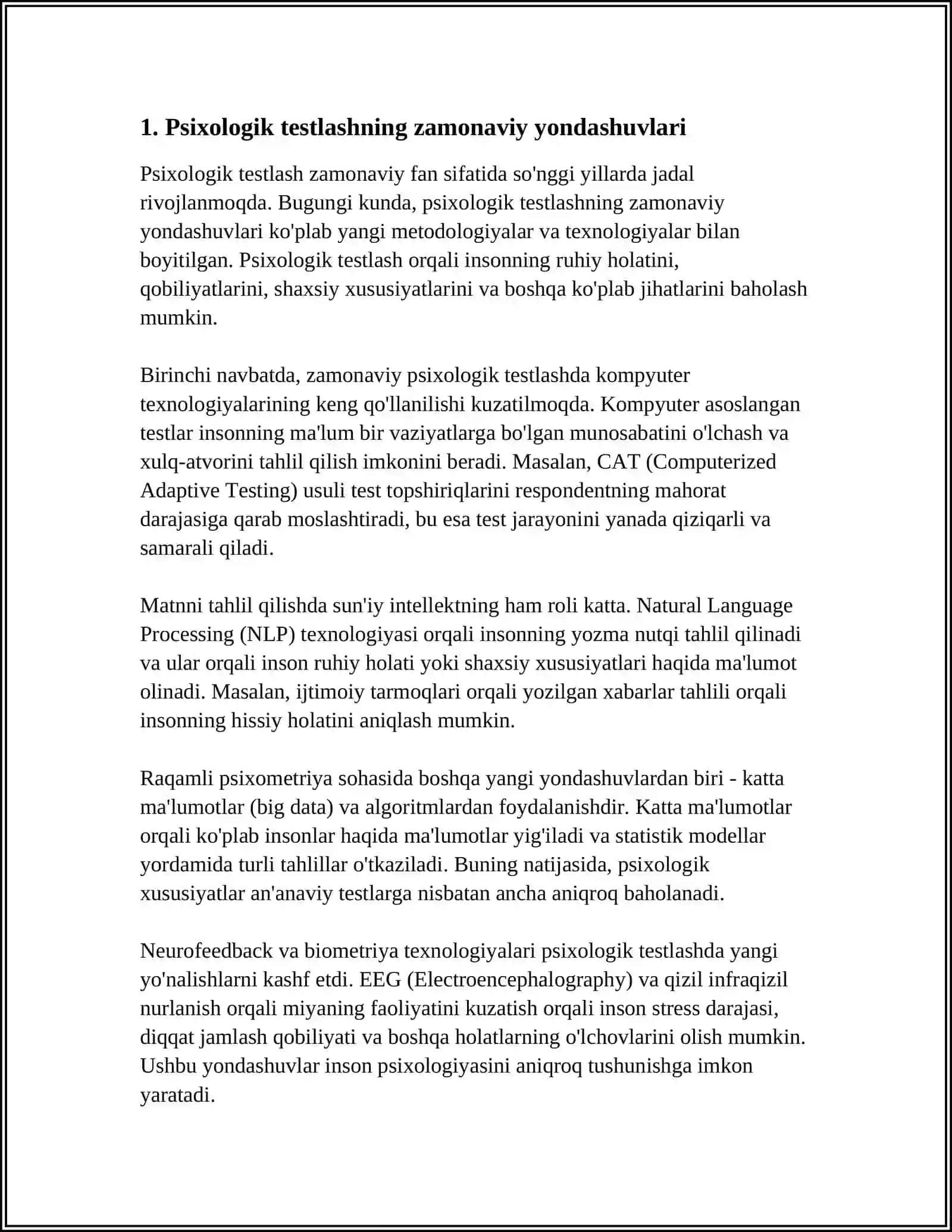 PSIXOLOGIK TESTLASHTIRISHNI ZAMONAVIY HOLATLARI 3