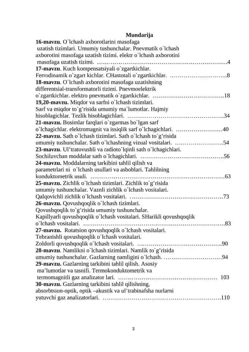 O`lchash axborotlarini masofaga uzatish tizimlari 3