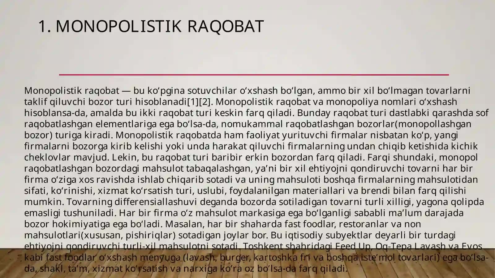 Monopolistik raqobat 3