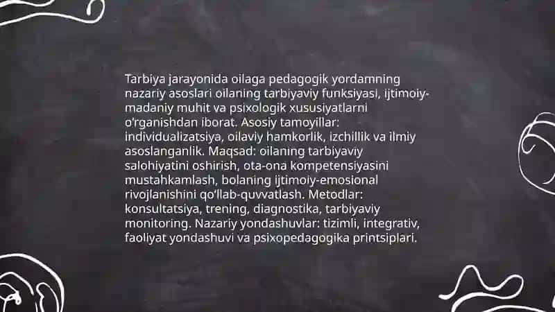 Tarbiya jarayonida oilaga pedagogik yordam 3