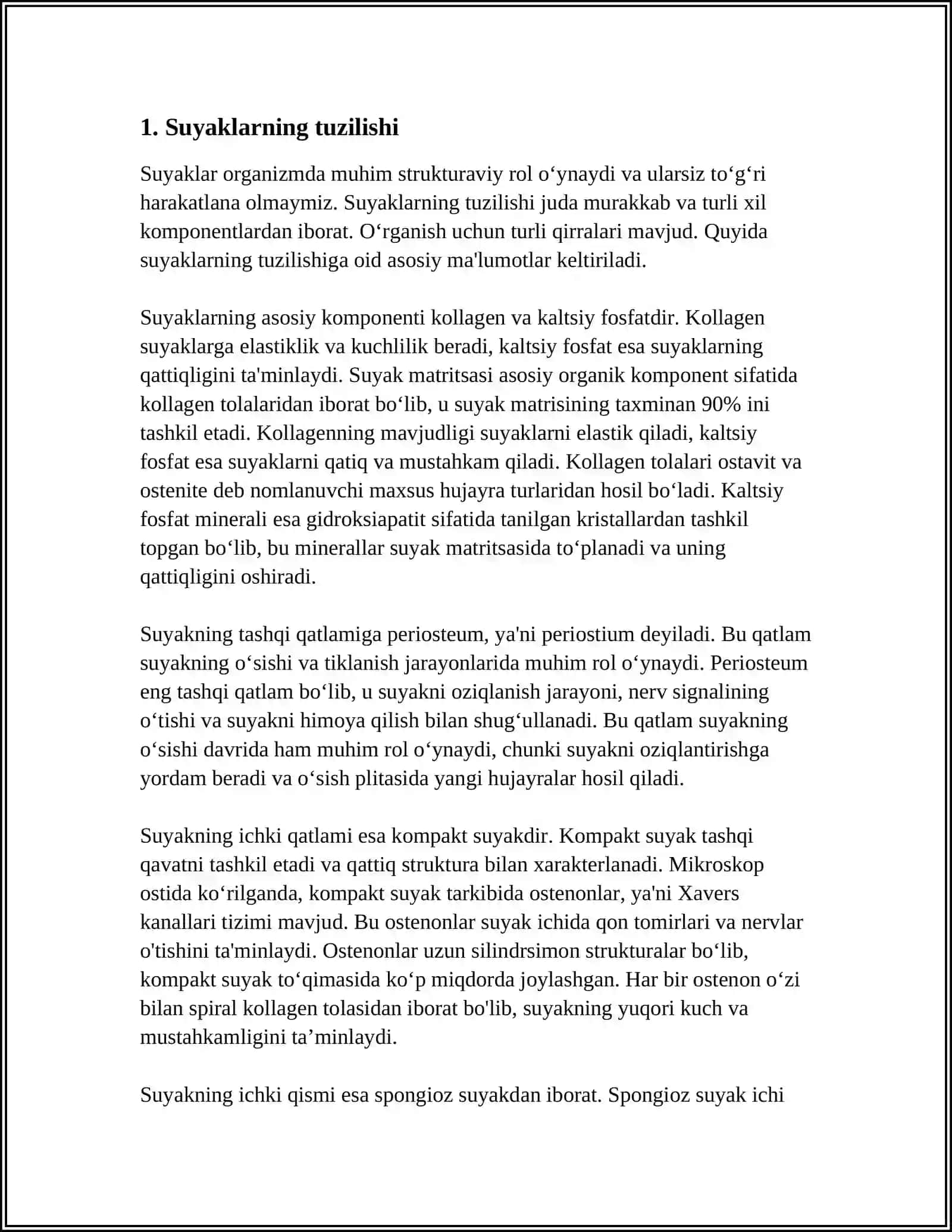 SUYAKLARNING OZARO BIRLASHUVI. BOGIMLAR 3