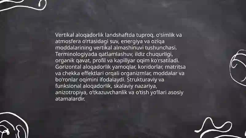 Landshaftlardagi vertikal va gorizontal aloqadorlikning oʻzgarishi 3