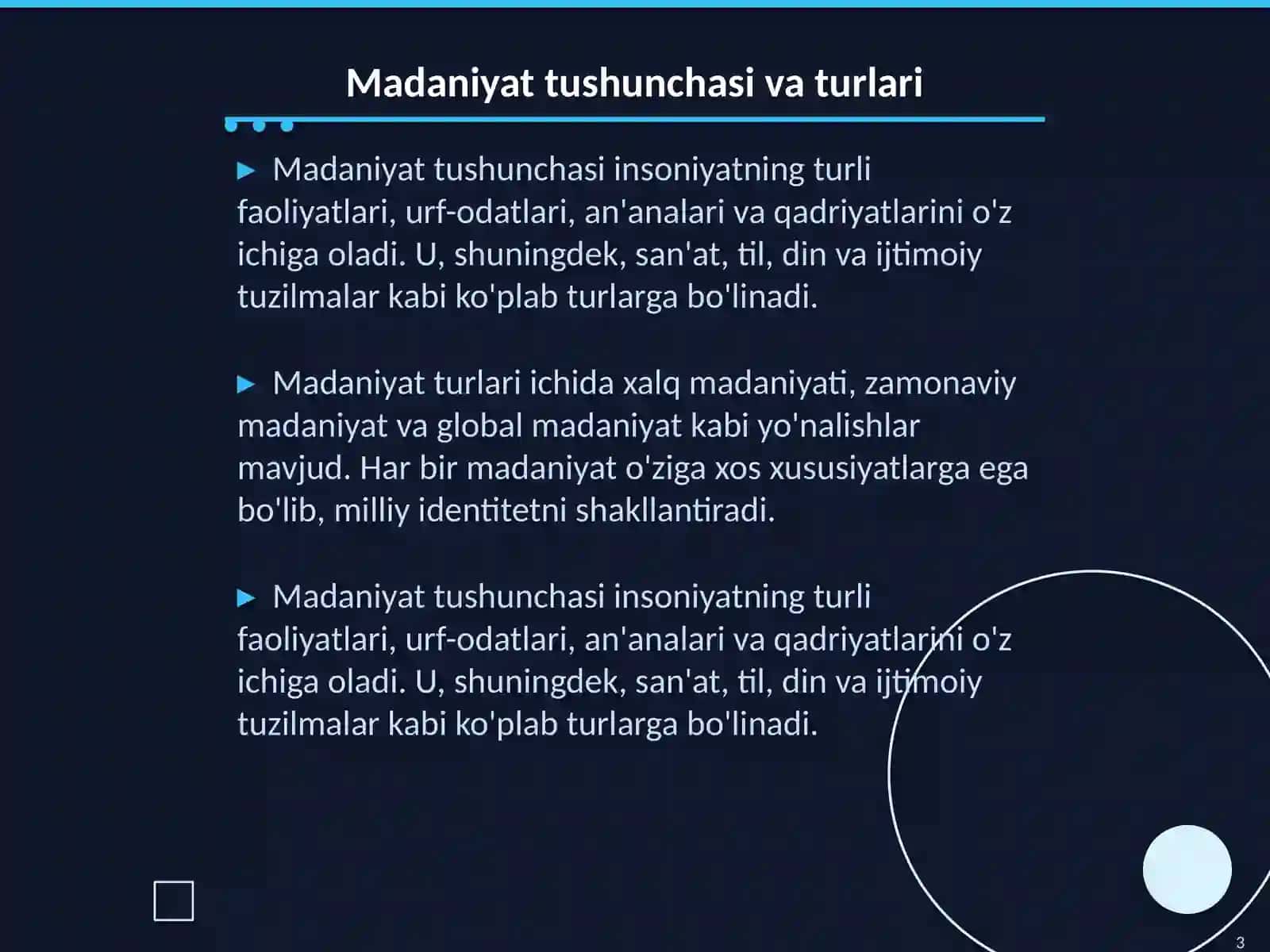 Dunyo xalqlari madaniyatidagi umumiylik va farqlar 3