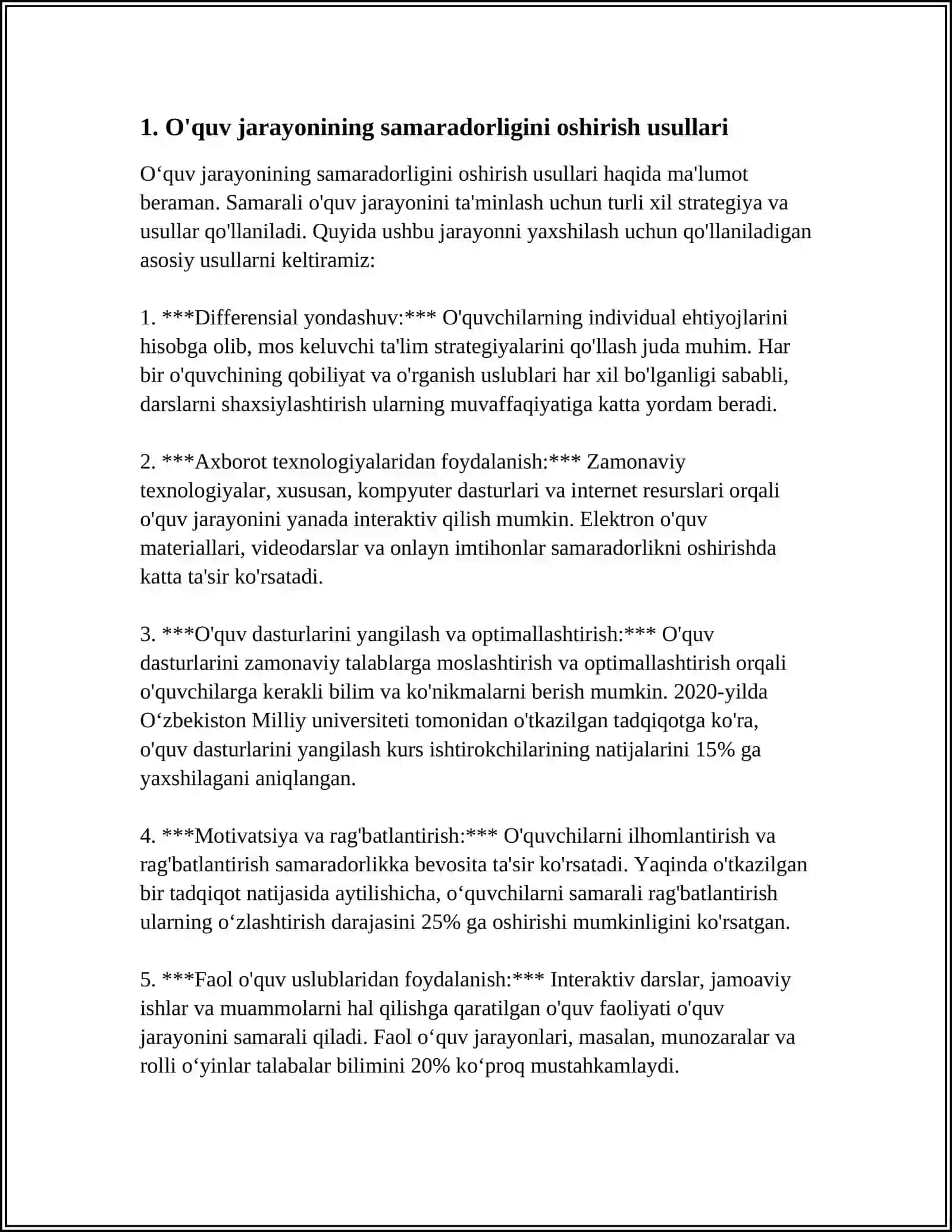 DIDAKTIKA-TALIM NAZARIYASI OʻQITISH JARAYONI YAHLIT TIZIM SIFATIDA 3