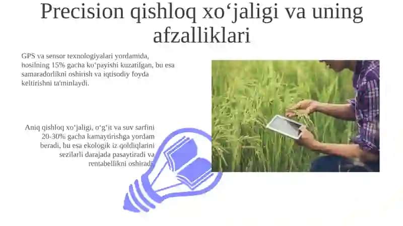 Precision qishloq xo'jaligi va uning afzalliklari 3