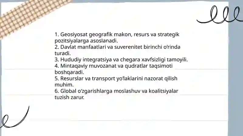 Geosiyosatning asosiy qonunlari 3