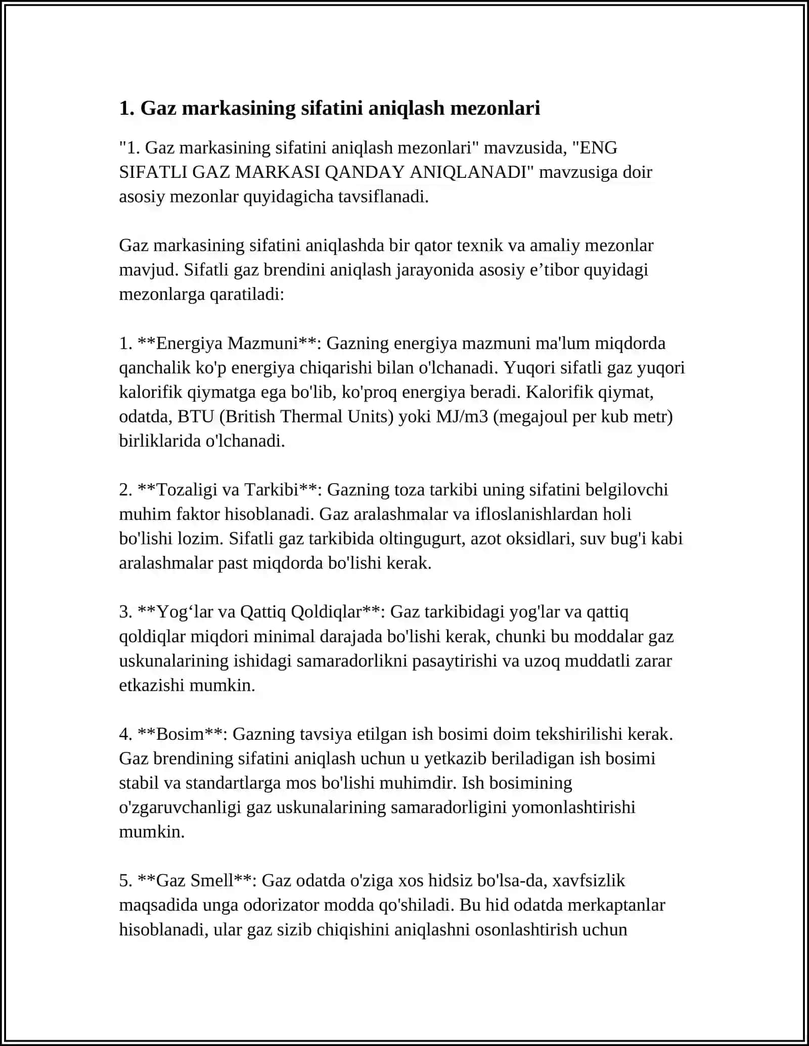 ENG SIFATLI GAZ MARKASI QANDAY ANIQLANADI 3