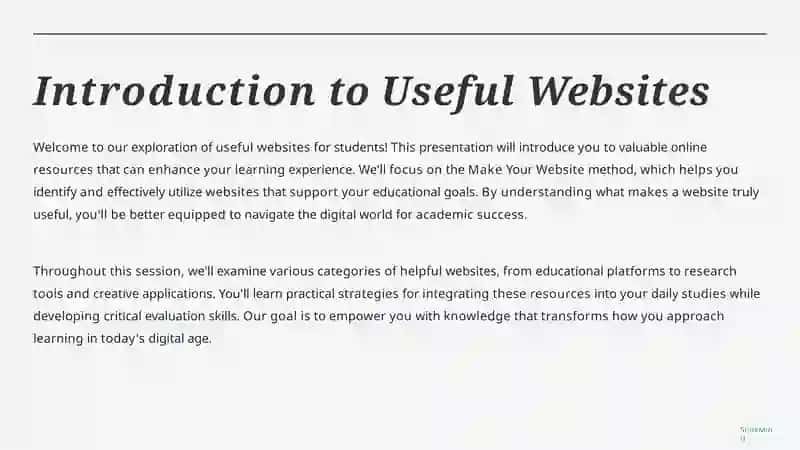 Introduction to Useful Websites 3
