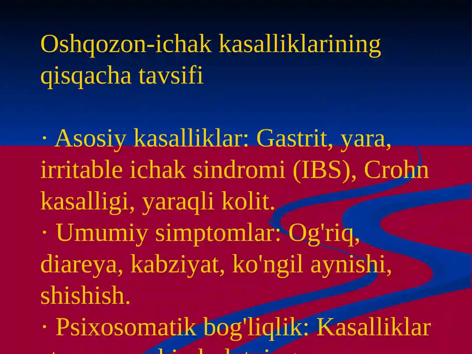 Oshqozon-ichak kasalliklari bilan og'rigan bemorlar psixologiyasi 3