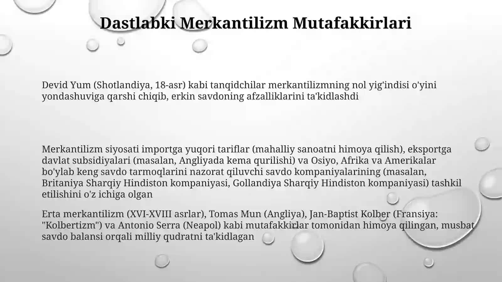 Ilk merkantilizm ta'limoti va uning namoyondalari 3