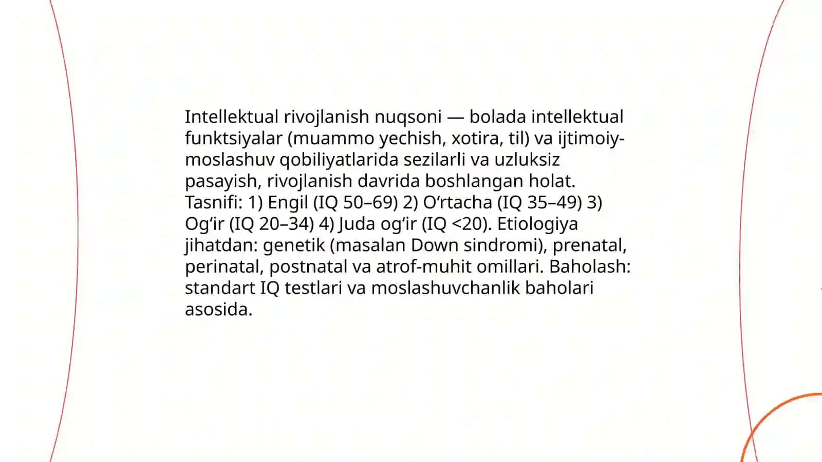 Intelektuval rivojlanishda nuqsoni bor bolalar 3