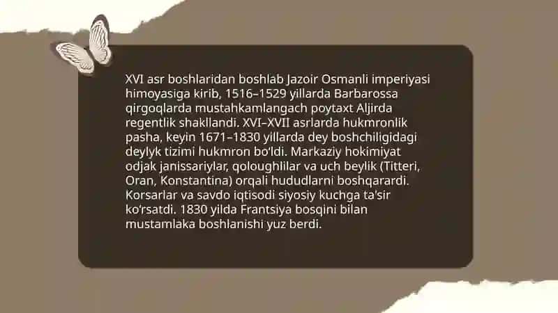 XVI-XIX asrlarda Jazoir, Tunis va Marokash 3
