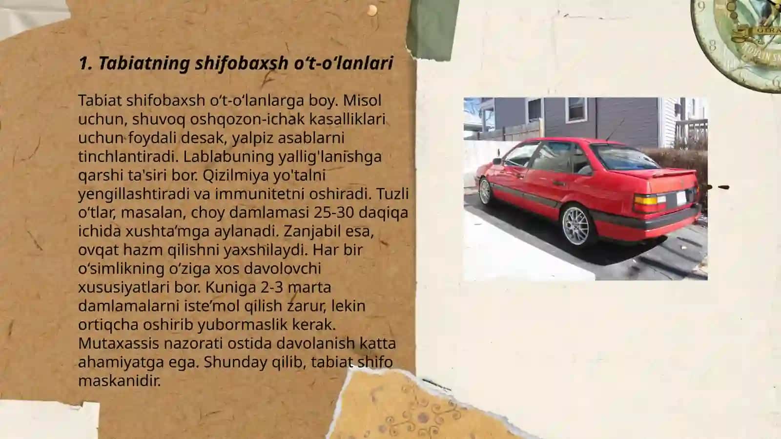 Tabiatning òzi shifo 3