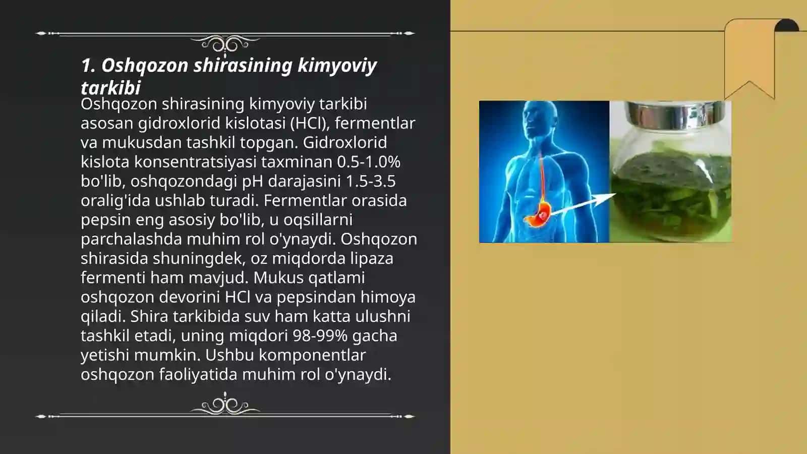 Oshqozon shirasi interpretatsiyasi 3