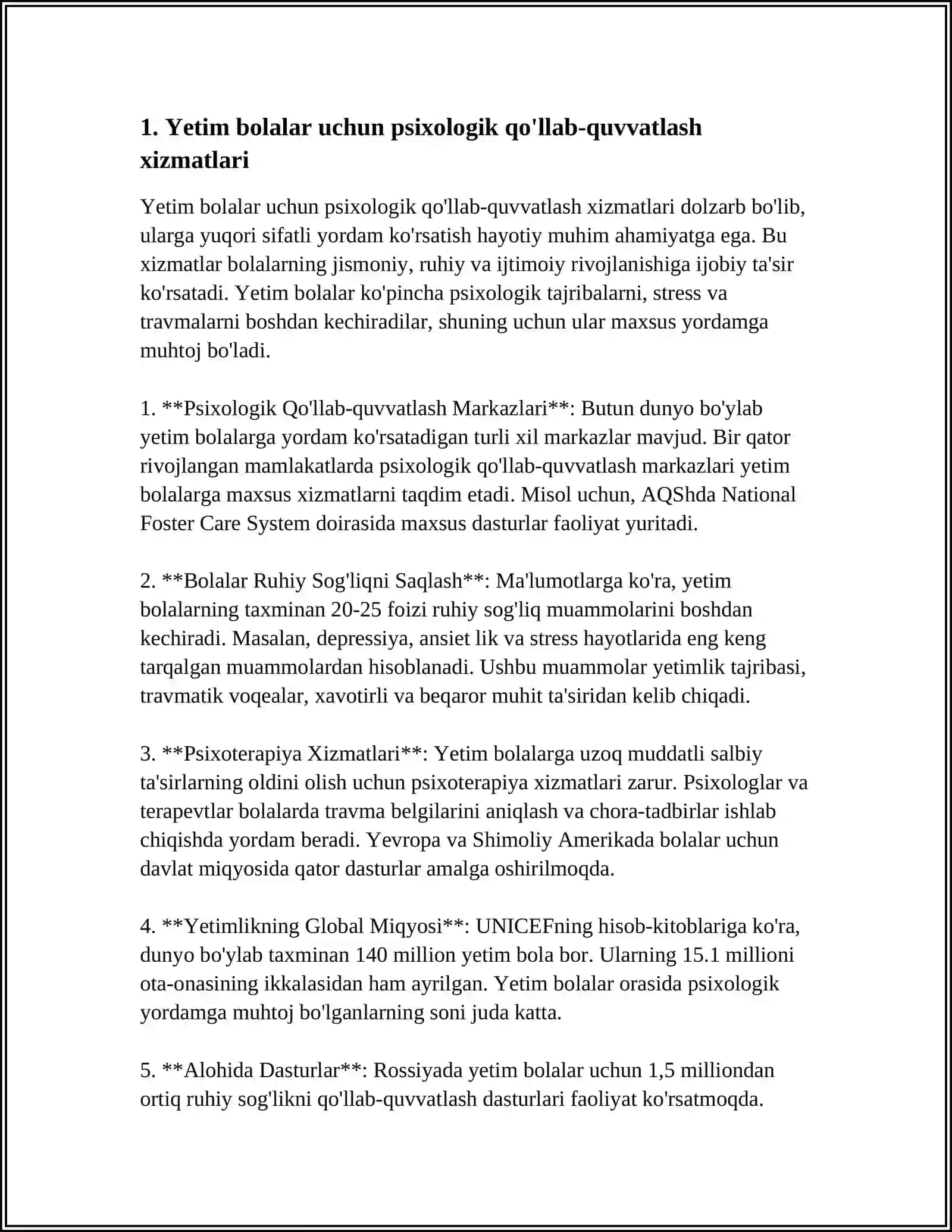 YETIM BOLALAR BILAN OLIB BORILADIGAN FAOLIYAT 3