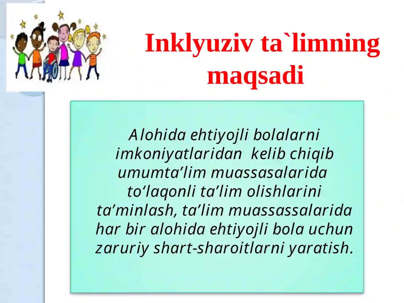 INKLYUZIV TA’LIM MAZMUNI 3