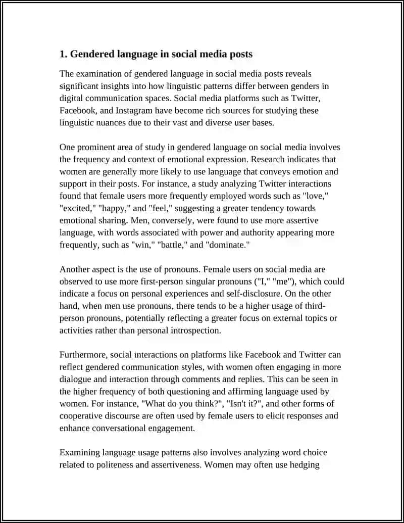 Gendered Language in Social Media Posts 3