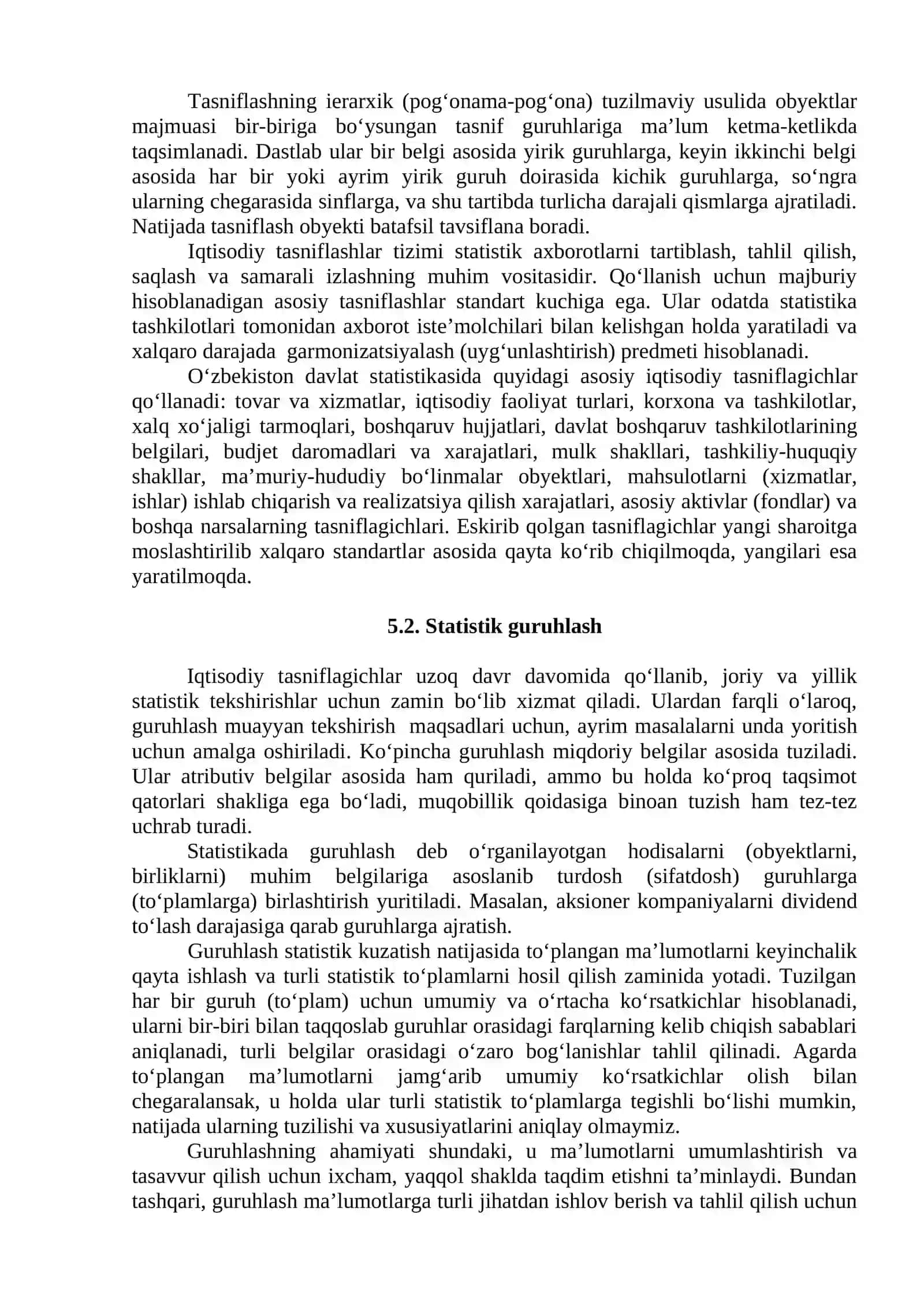 Statistik tasniflash va guruhlash uslubiyati 3