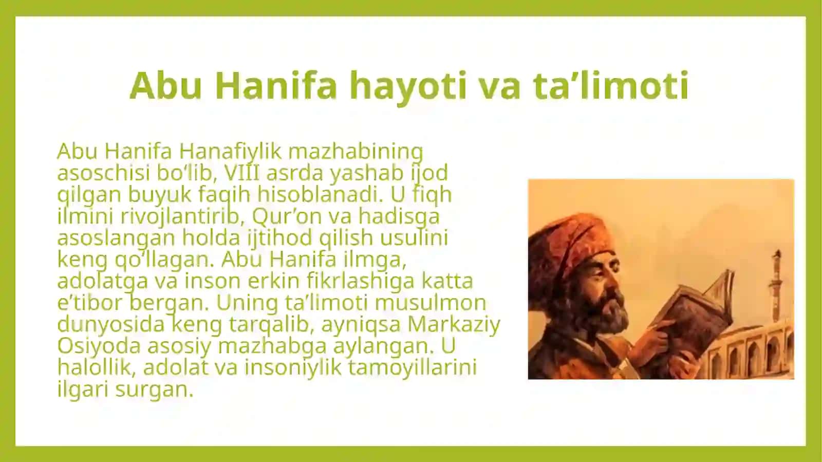 Tasavuf ta'limotining Sharq madaniyatiga ta'siri. Islom qadriyatlari va ma'rifatining hozirgi davrdagi ahamiyati 3