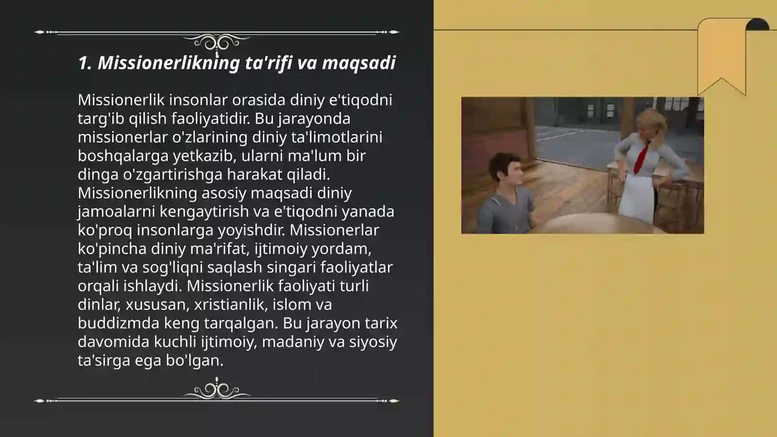 Termiz iqtsodiyot va serves unversteti ijtimoiy gumanitar fanlar fakulteti Tarix yoʻnalishi 3/24-guruh talabasi Abdulazizova Sabrinaning dinshunoslik fanidan tayyorlagan taqdimoti 3