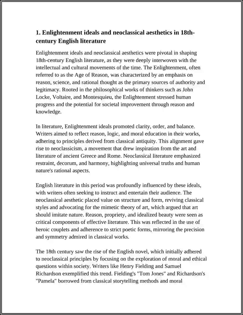 FROM ENLIGHTENMENT TO ROMANTICISM AND REALISM: MAJOR TRANSFORMATIONS IN ENGLISH LITERATURE 3