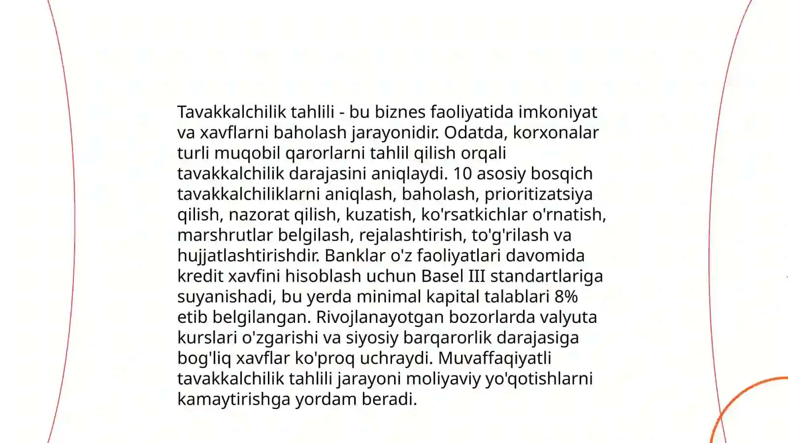 Biznesda tavakkalchilikni boshqarish 3