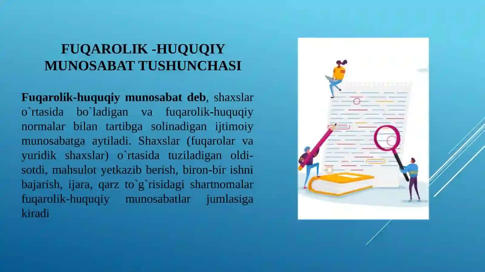 Fuqarolik-huquqiymunosabatlar.Fuqarolikhuquqlariniamalgaoshirishvahimoyaqilish 3