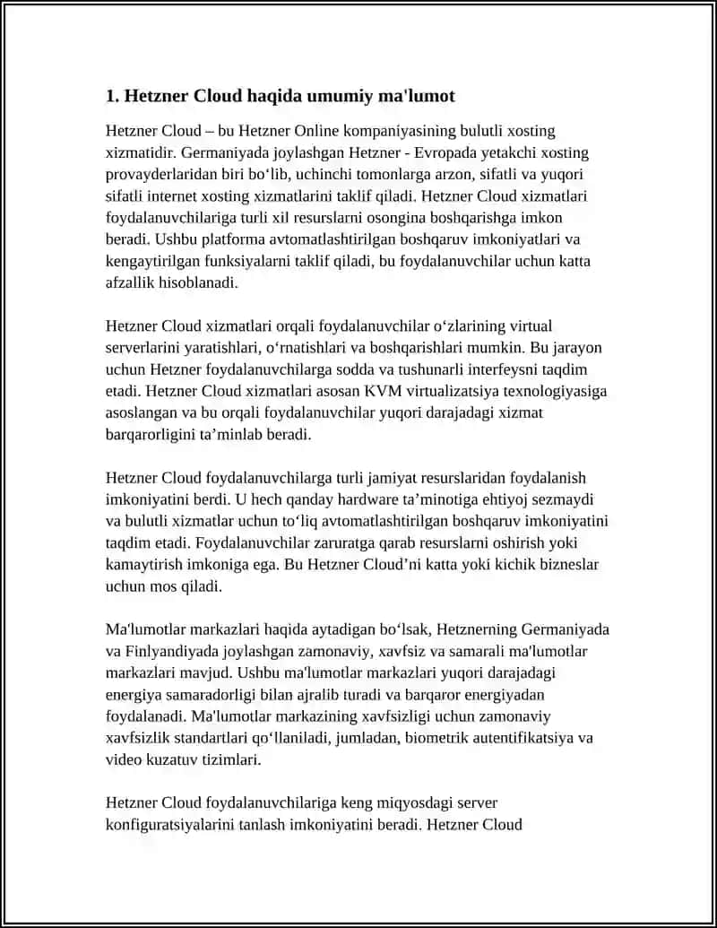 Hetzner Cloud Hosting 3