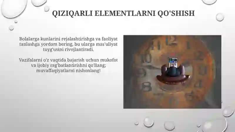 Bolalarni vaqtini chamalashga ôrgatish vazifalari 3