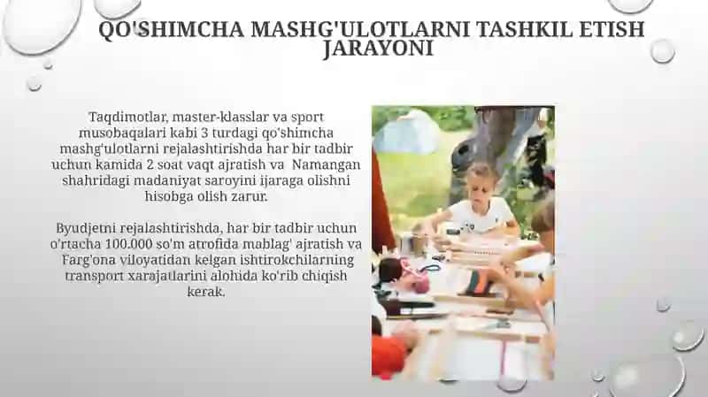 Qo'shimcha mashg'ulotlarni o'tkazish jarayonida yoshlar tashkilotlarining ishtiroki 3