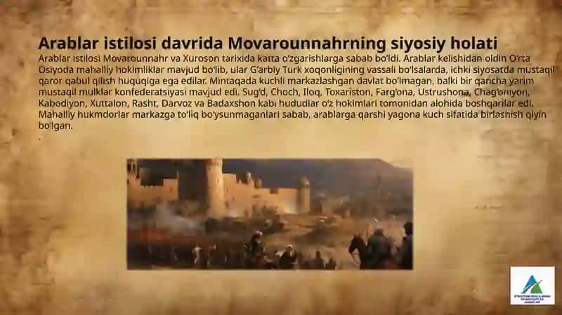VII-VIII -asrlarda  turonda siyosiy vaziyat 3