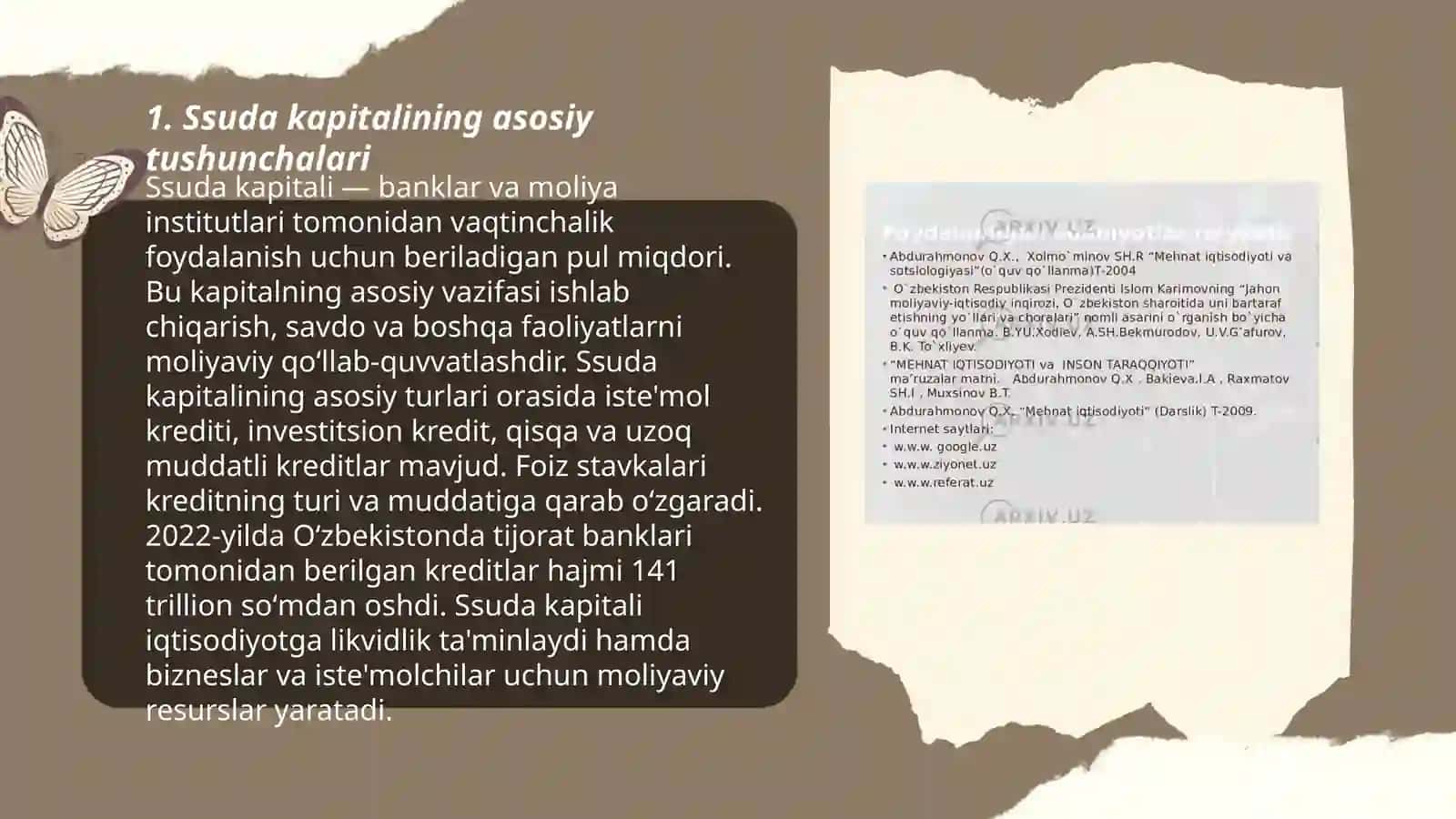 Ssuda kapitalining mohiyati va funksiyalari 3