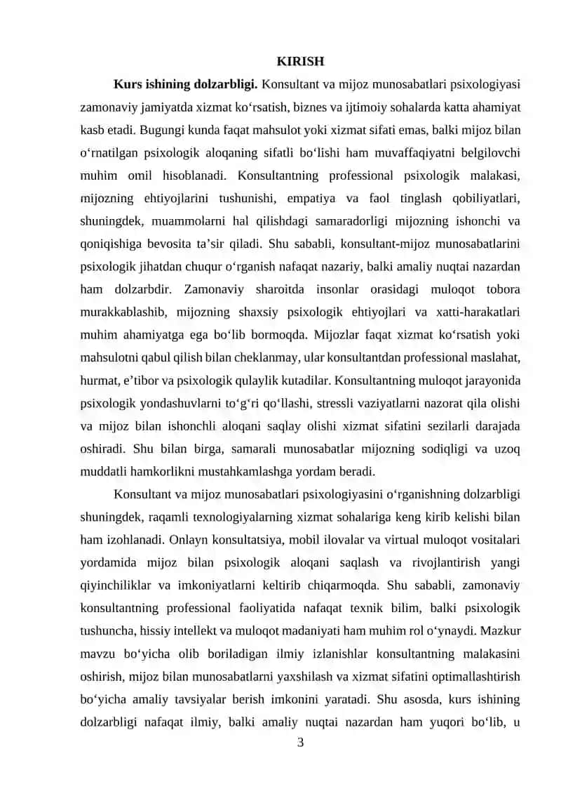 Konsultant va mijoz munosabatlari psixologiyasi 3