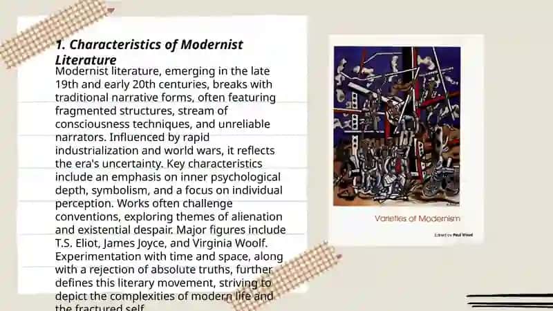 Modernism and nonmodernism in English literature 3