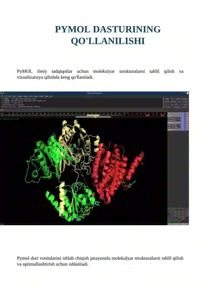 Pymol dasturida ishlash yo'riqnomasi 3