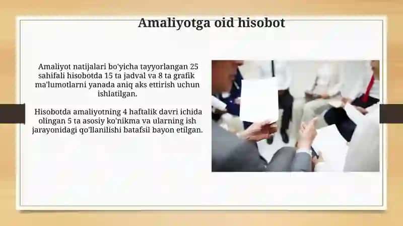 Amaliyotga oid hisobot 3