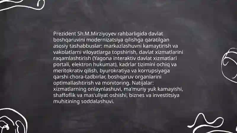 Yangi O‘zbekistonda Prezident Sh.M.Mirziyoyev rahbarligi 3